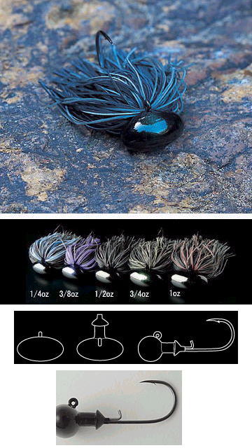 Deps Head Lock Jig 1/4oz Black/watermelon Super Fine Cut Living