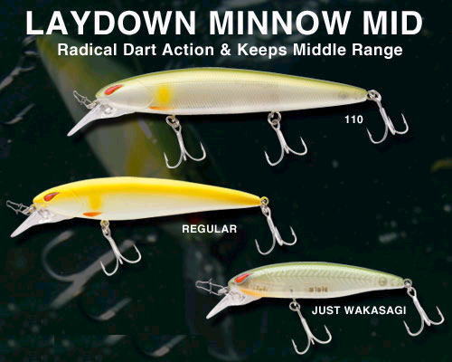 New Nories Laydown Minnow Mid 110 High-Float Various Colors 