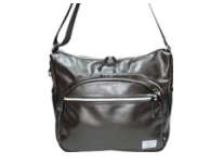 Dark brown / Silver zipper