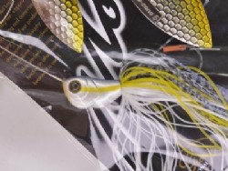 Chart shad (#27) -Double silver/yellow willow