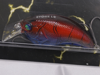 Deps EVOKE 1.2 Shallow Diving Crankbait Floating Bass Fishing Red Holograms #21