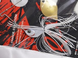 White shad -Double mat silver & gold Colorado