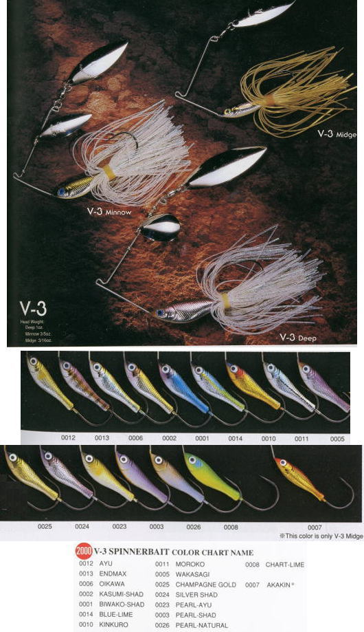 MEGABASS / V-3 SPINNERBAIT MINNOW 3/8 oz